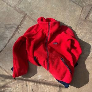 Vintage 1980’s Patagonia Zip Up Fleece Red